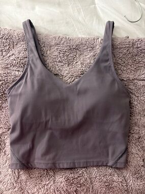 Scoop Neck Cropped Tank Top in Mauve